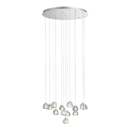 Светильник подвесной ST-Luce Хром/Прозрачный с пузырьками воздуха LED 13*3W 3000K SL6017.101.13 - фото