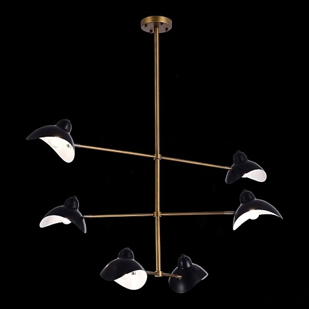 Люстра подвесная ST-Luce Античная бронза/Черный E14 6*60W SL1801.303.06 - фото