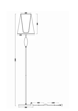 Напольный светильник (торшер) Freya FR2022FL-01CH - фото