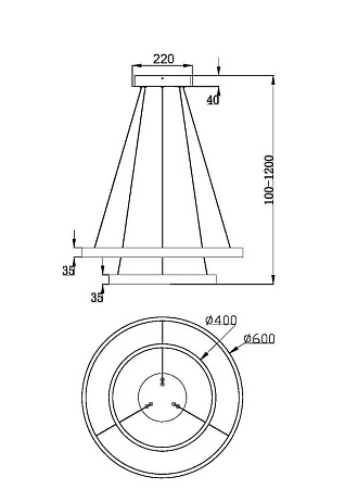 Подвесной светильник Maytoni Rim MOD058PL-L55B3K - фото