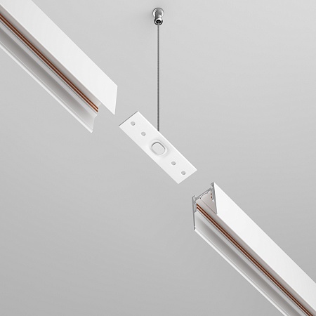 Коннектор прямой Exility накладной белый - фото