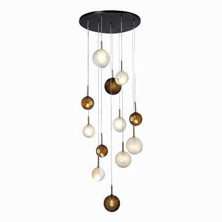 Светильник подвесной ST-Luce Латунь/Черный, Белый G4 12*5W SL1183.543.12 - фото