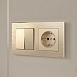Розетка с заземлением (шампань) W1171011 - фото
