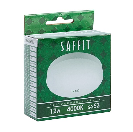 Лампа светодиодная SAFFIT SBGX5312 GX53 12W 230V 4000K - фото