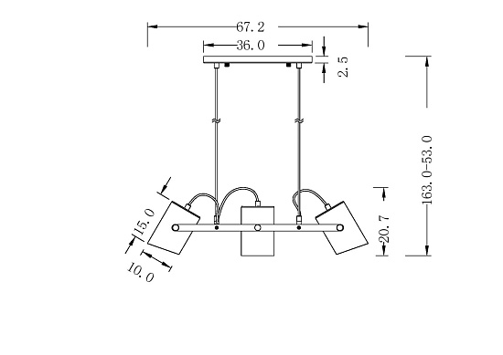 Подвесной светильник Freya Elori FR4005PL-03BBS - фото