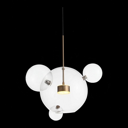 Светильник подвесной ST-Luce Латунь/Прозрачный LED 1*14W 3000K SL1133.203.01 - фото