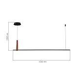 Светильник подвесной ST-Luce Черный/Черный, Терракотовый LED 1*24W 4000K SL6131.403.24
