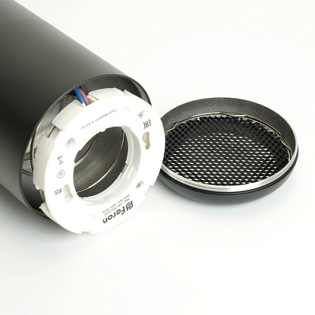 Светильник потолочный Feron HL3658 Barrel ECHO levitation  12W, 230V, GX53, чёрный, с  антибликовой сеточкой, на подвесе 1,7 м - фото