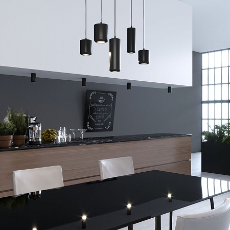 Светильник потолочный светодиодный 10W 4000K чёрный 25044/LED Elektrostandard - фото