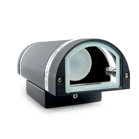 Светильник садово-парковый Feron DH1702, на стену вверх/вниз, GU10 230V, черный - фото