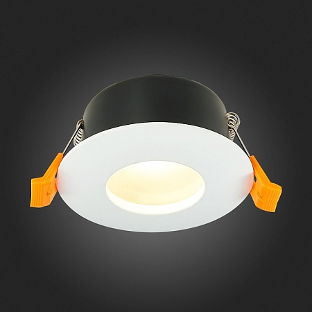 Св-к встр. Белый GU10 1*50W IP44 D84xH50 220V Без ламп ST213.508.01 - фото