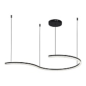 Светильник подвесной ST-Luce черный/прозрачный LED 1*65W 4000K SL1018.403.01