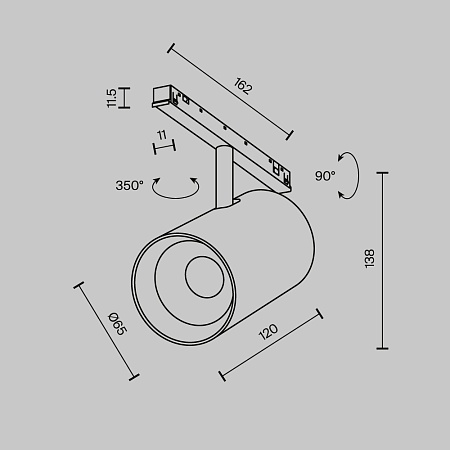 Трековый светильник Technical TR243-18W3K-B - фото