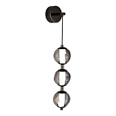 SL6520.401.01 Светильник настенный ST-Luce черный жемчуг/прозрачно-дымчатый LED 1*15W 4000K HELMI