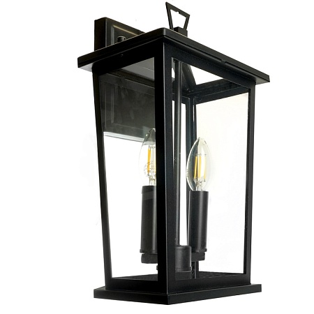 Светильник садово-парковый Feron PL751 на стену вниз  60W E14 230V, черный - фото