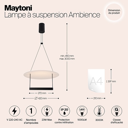 Подвесной светильник Maytoni Ambience MOD280PL-L23B3K - фото