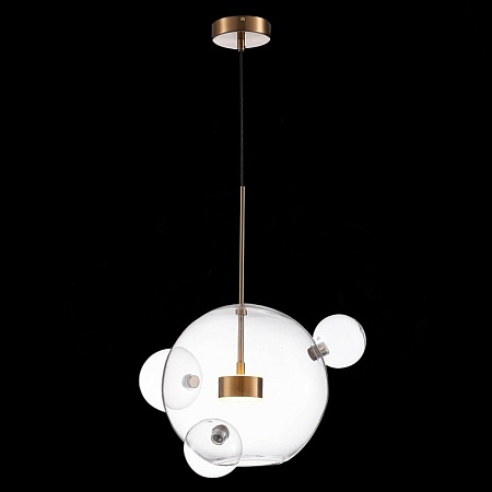 Светильник подвесной ST-Luce Латунь/Прозрачный LED 1*14W 3000K SL1133.203.01 - фото