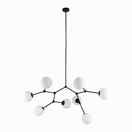 Люстра подвесная ST-Luce Черный/Белый E14 8*40W SL1506.403.08 - фото