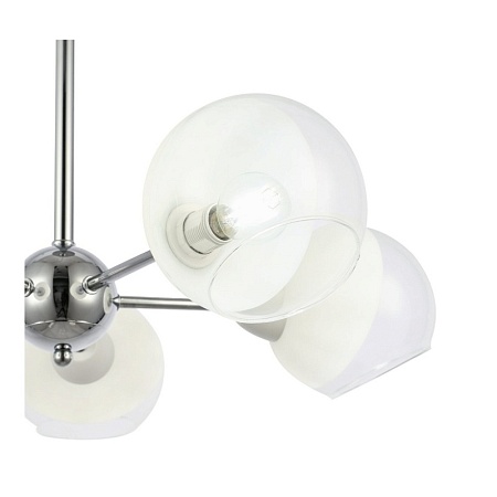 Светильник потолочный Хром/Прозрачный, Матовый никель E14 5*40W SLE102702-05 - фото