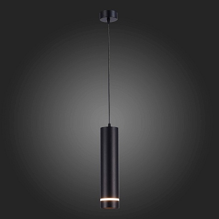 Светильник подвесной Черный LED 1*12W 4000K 936Lm Ra>90 120° IP20 D80xH300 165-265V ST115.443.12 - фото