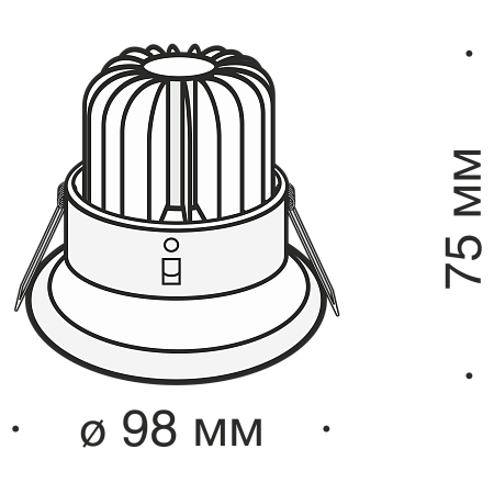 Встраиваемый светильник Technical Yin DL031-2-L8W - фото