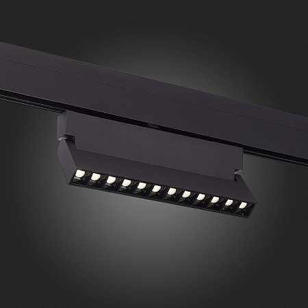 Магнитный трековый светильник Черный LED 1*12W 4000K 1 009Lm Ra>90 36° IP20 L219xW22xH1 ST362.446.12 - фото