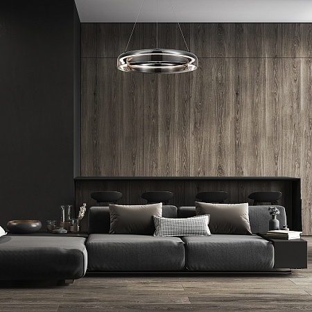 Светильник подвесной ST-Luce Черный/Дымчатый, Белый LED 1*36W 3000K SL6019.333.01 - фото