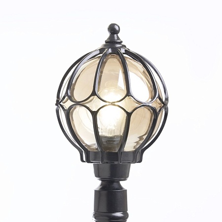 Светильник садово-парковый Feron PL3706 круглый, столб  60W 230V E27, черный - фото