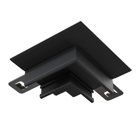 Коннектор угловой  встраиваемый Basity, черный  - фото