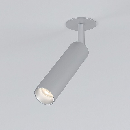 Встраиваемый светодиодный светильник Diffe серебряный 25040/LED Elektrostandard - фото