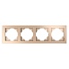 Рамка 4-местная, стекло, STEKKER, GFR00-7004-02, серия Катрин, шампань - фото
