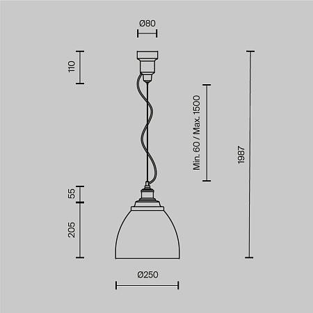 Подвесной светильник Maytoni Bellevue P534PL-01W - фото