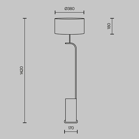 Напольный светильник (торшер) Maytoni MOD437FL-03B - фото