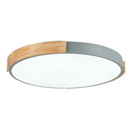 Светильник потолочный Серый, Светлое дерево/Белый LED 1*40W 3000K/4000K/6000K SLE201372-01 - фото