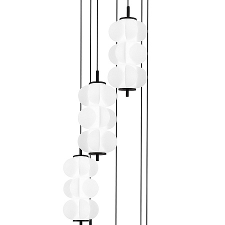 Светильник подвесной ST-Luce Черный/Белый LED 7*8W 3000K SL6121.403.07 - фото