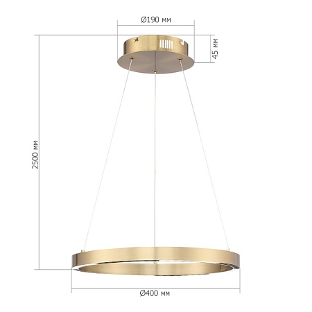 Светильник подвесной ST-Luce латунь/латунь LED 1*25W 4000K SL6238.323.01 - фото