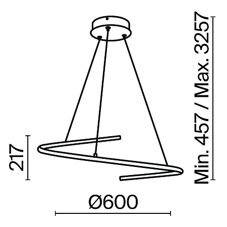 Подвесной светильник Maytoni Curve MOD242PL-L33BSK - фото