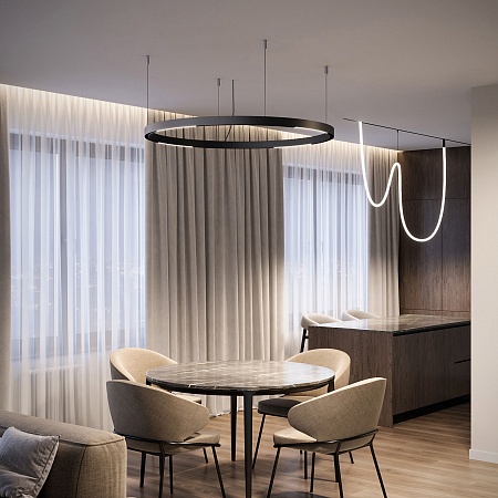 Slim Magnetic Трековый светильник для радиусного шинопровода 8W 4200K Planar чёрный Ø 800мм 85179/01 Elektrostandard - фото