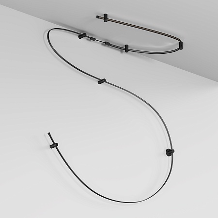 Трековая система Technical гибкая на стену чёрная 300x300x300 TS-Z-300-TR210-1-5W3K-M-B