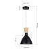 Светильник подвесной Черный/Черный, Светлое дерево, Золотистый E14 1*40W SLE1256-403-01 - фото