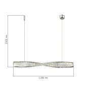 Светильник подвесной ST-Luce Хром/Прозрачный LED 1*25W 4000K SL6205.123.01