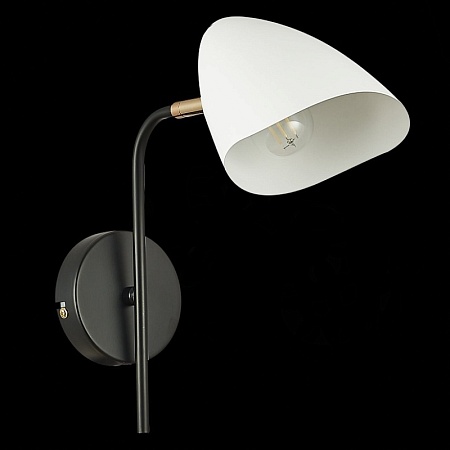 Светильник настенный Черный, Золотой/Белый E14 1*40W SLE103601-01 - фото