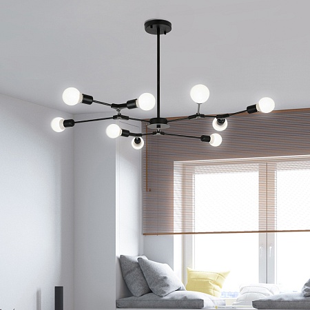 Люстра На Штанге Late D86 Black Imperiumloft 193582-26 - фото