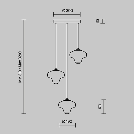 Подвесной светильник Maytoni MOD359PL-L17BS3K - фото