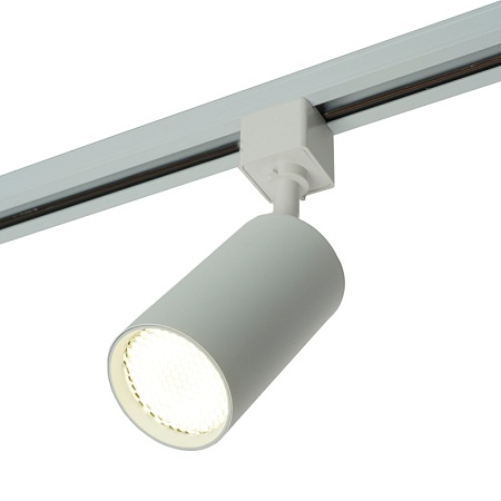 Светильник Feron AL198 трековый однофазный на шинопровод под лампу GU10, белый с антибликовой сеточкой - фото