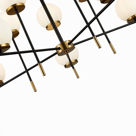 Люстра потолочная ST-Luce Черный, Латунь/Белый E27 10*60W SL1203.402.10 - фото