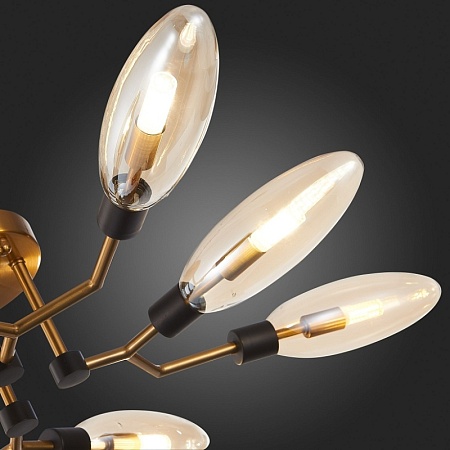 Люстра потолочная ST-Luce Латунь/Коньячный G9 8*5W SL1174.302.08 - фото