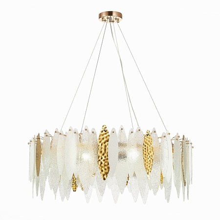 Люстра подвесная ST-Luce Золотистый/Прозрачный, Белый E14 10*60W SL1224.203.10 - фото