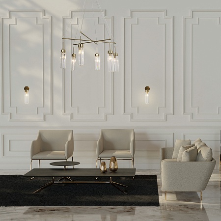 Подвесной светильник Eurosvet 60163/6 латунь - фото