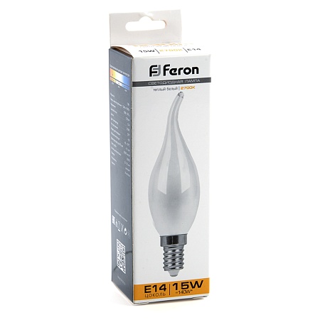 Лампа светодиодная Feron LB-718 Свеча на ветру E14 15 230V 2700K - фото